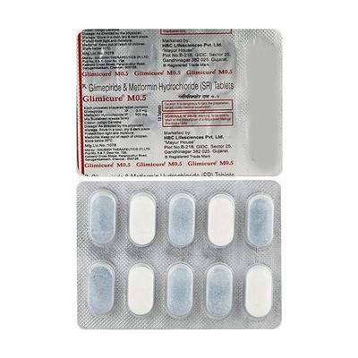 Glimicure M 0.5mg/500mg Tablet 10'S - Diabetes-Ant