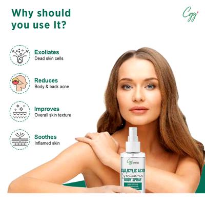 CGG Cosmetics Salicylic Acid Serum - In Body Spray For Backne, Buttne Skin 100 ml - Creams/Oils/Lotions