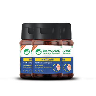 Dr.Vaidya's Inhalant (Pack of 3 x 10 gm) - Cough & Cold (Ayush)