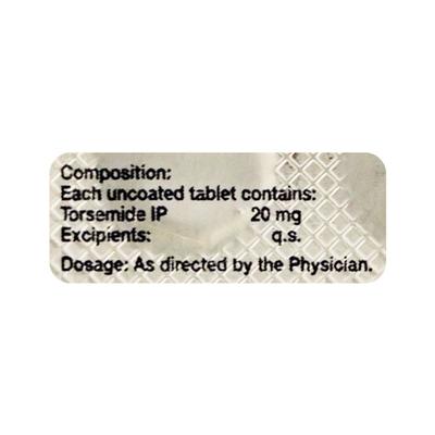 Torsid 20mg Tablet 10'S - Hypertension-Diu