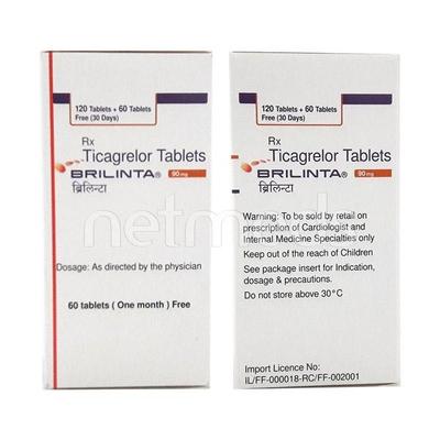 Brilinta 90mg Tablet 120'S (+60 Tablet Free) - Blood Clot-Ant