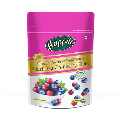 Happilo Premium American Dried Whole Blueberry Cranberry Duet Seeds 200 gm - Nutritional Bars