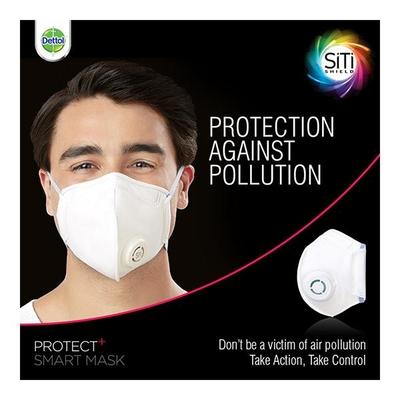 Dettol Siti Shield Air-Pollution Smart Mask - N95 (L) - Face Masks