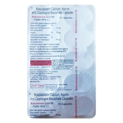 ROSUVANCE GOLD 10 Capsule 10's - Blood Clot-Ant