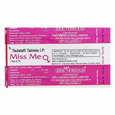 MISS ME 10mg Tablet 1's - Impotence/Erectile Dysfunction (Ed)