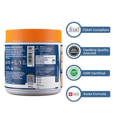 Fast&Up Sports Collagen Protein Powder - Aam Panna Flavour 237.5 gm - Workout Essentials