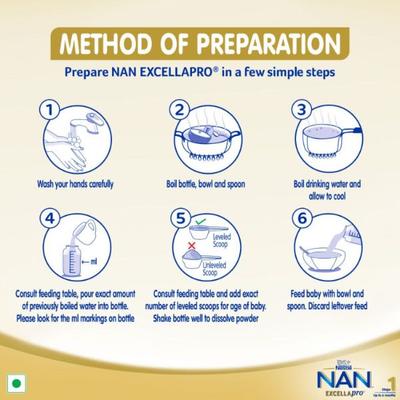 Nestle Nan Excellapro 1 (Upto 6 Months) Powder - Tin 400 gm - Baby And Infant Supplements