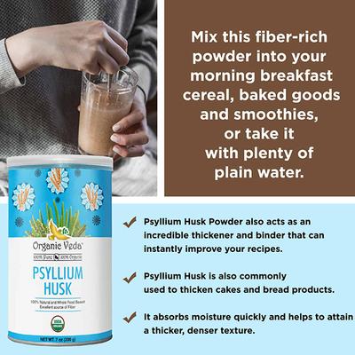 Organic Veda Psyllium Husk Powder 227 gm - Pure Herbs