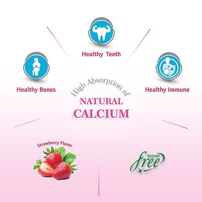 Asterveda Gal D3 SF Granules - Strawberry Flavor (Pack of 20 x 1 gm) - Calcium And Minerals