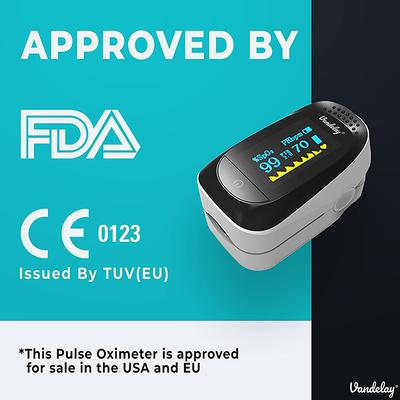 Vandelay Fingertip Digital Pulse Oximeter - Grey - Health Monitors And Equipment