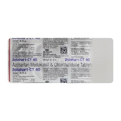 Zolahart CT 40/12.5mg Tablet 10'S - Hypertension-Ang