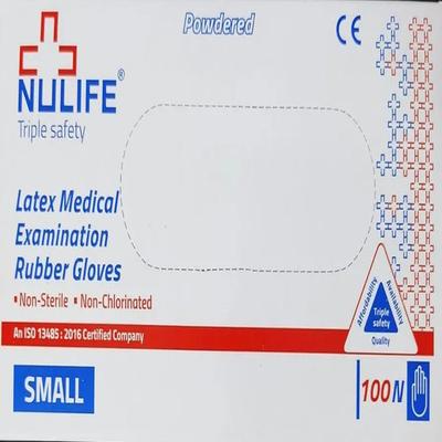 Nulife Triple Safety Latex Medical Examination Rubber Gloves (S) 100's - Surgical Consumable