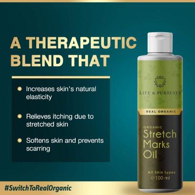 Life & Pursuits Real Organic Stretch Marks Oil 100 ml - Face Creams
