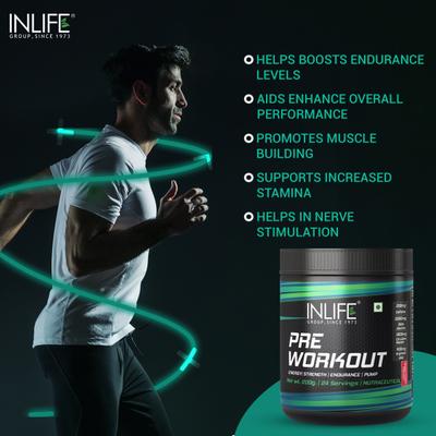 Inlife Pre Workout Powder - Watermelon Flavour 200 g - Workout Essentials