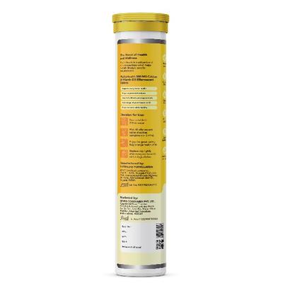 FixUpHealth Calcium and Vitamin D3 Effervescent Tablet - Orange Flavour (Pack of 2 x 20s) 1's - Calcium And Minerals