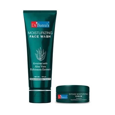 Dr Batra's Moisturizing Face Wash 100 gm + Intense Moisturizing Cream 100 gm - Lotions & Creams