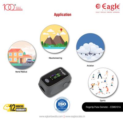 Eagle Fingertip Pulse Oximeter (EOM-6101A) - Black - Health Monitors And Equipment