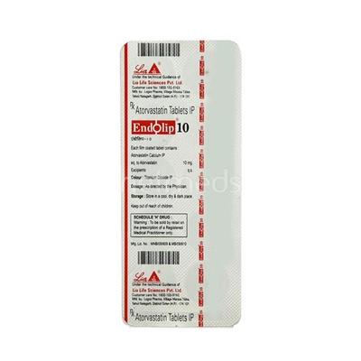 Endolip 10mg Tablet 10'S - High Cholesterol-Dys