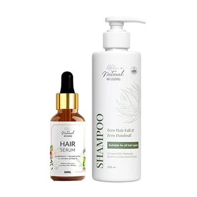 Natural Infusions Hair Care Combo (Hair Serum 30 ml + Shampoo 250 ml) - Hair Treatment