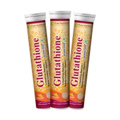 Pure Nutrition L- Glutathione Effervescent Tablet - Orange Flavour 15's - Amino Acids