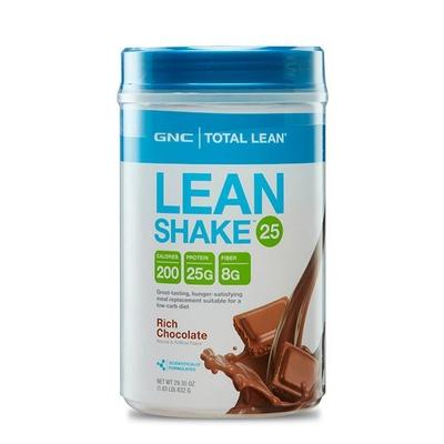 GNC Total Lean Shake 25 Powder - Rich Chocolate Flavour 1.83 lb - Weight Loss