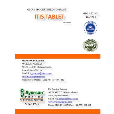 Ayursun Itis Tablet 60's - Pain Relief (Ayush)