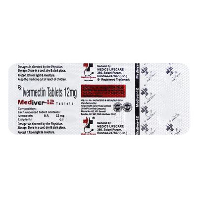 MEDIVER 12 Tablet 10's - Parasitic Worms-Ant
