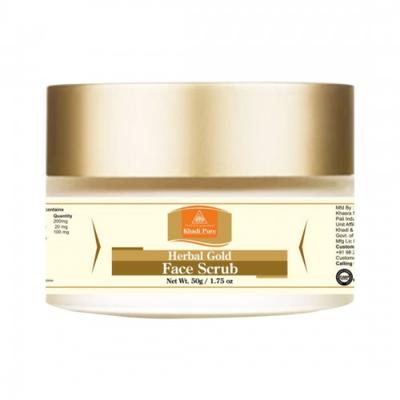 Khadi Pure Herbal Face Scrub - Gold 50 gm - Scrubs & Exfoliants
