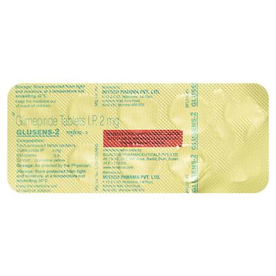 Glusens 2mg Tablet 10'S - Diabetes-Ant