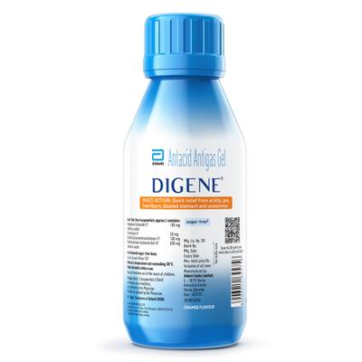 Digene Acidity & Gas Relief Gel - Orange Flavour 200 ml - Acidity