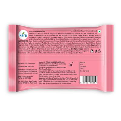 Kara Beauty Cleansing & Refreshing Facial Wipes - Rose Water 10's - Tissues & Wipes