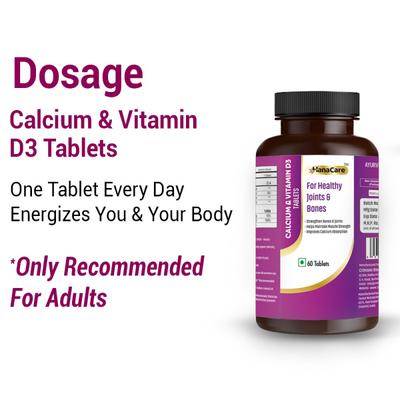 Hanacare Calcium & Vitamin D3 Tablets 60's - Multi-Vitamins