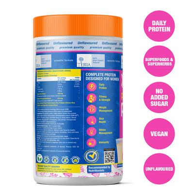 Fast&Up Plant Protein for Women - Unflavoured 450 gm - Protein Drink