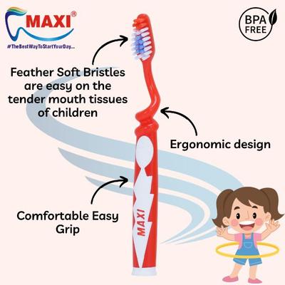 MAXI Twisty Junior Toothbrush - Soft (Buy 1 Get 1 Free) - Toothbrushes