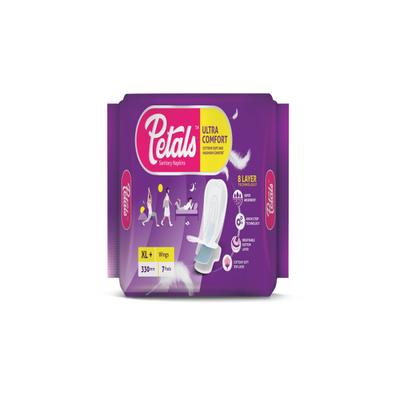 Petals Sanitary Napkin Pads - Ultra Comfort (330 mm) (XL+) 7's - Sanitary Napkins