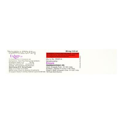 Exhep 20mg Injection 0.2ml - Blood Clot-Ant
