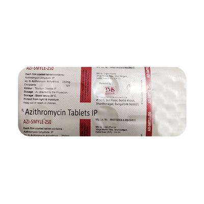 AZI SMYLE 250 Tablet 6's - Bacterial Infections-Mac