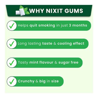 Nixit Nicotine 2 mg Sugar Free Gum - Frost Mint Flavour 6's - Nicotine Gums/Lozenges