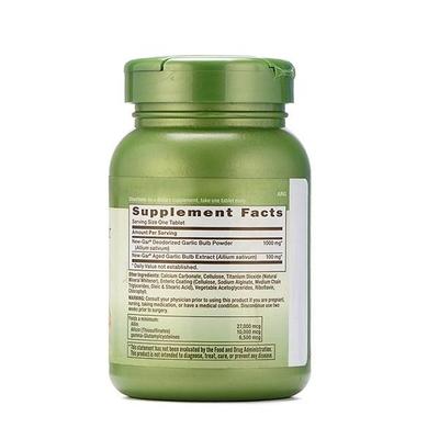 GNC Herbal Plus Odorless Super Garlic 1100 mg Vegtarian Tablet 100's - Herbal Dietary Supplement