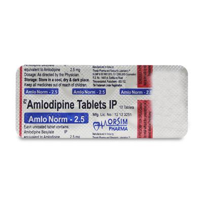 AMLONORM 2.5mg Tablet 10's - Hypertension-Cal