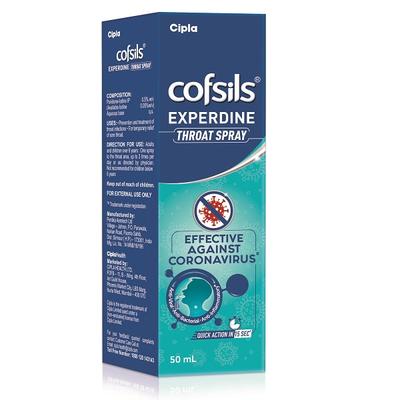 Cofsils Experdine Throat Spray 50 ml - Sore Throat Lozenges