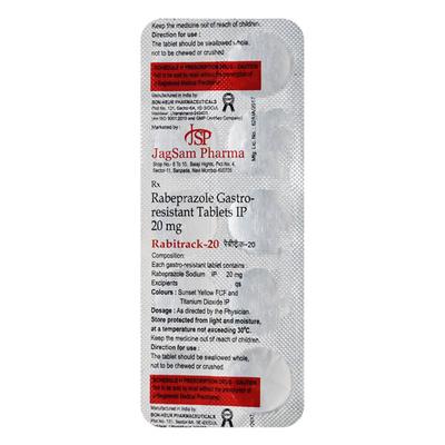 Rabitrack 20Mg Tablet 10's - Ulcer/Reflux/Flatulence-Aaa