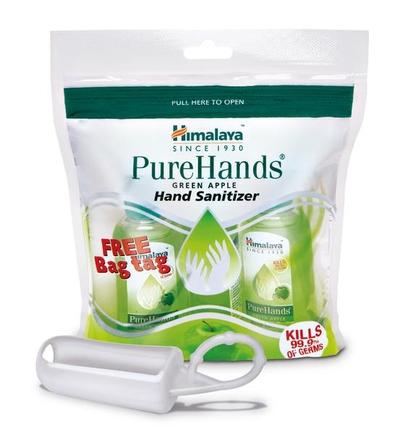 Himalaya PureHands Hand Sanitizer - Green Apple (Pack of 3 x 30 ml) - Hand Sanitizer