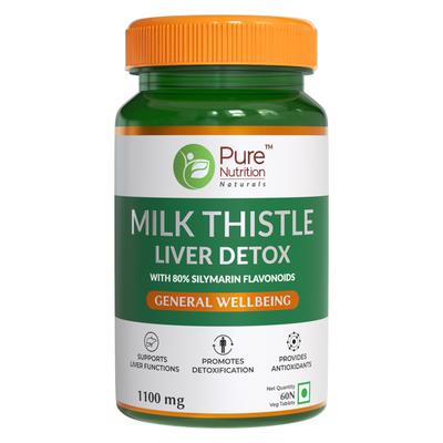 Pure Nutrition Milk Thistle Liver Detox 1100 mg Veg Tablet 60's - Vital Health