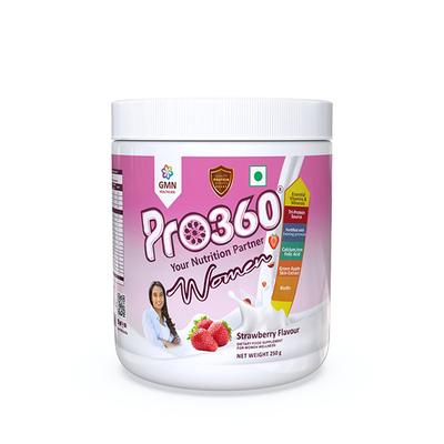 Pro360 Women Nutritional Powder - Strawberry Flavour 250 gm - Daily Health Drinks