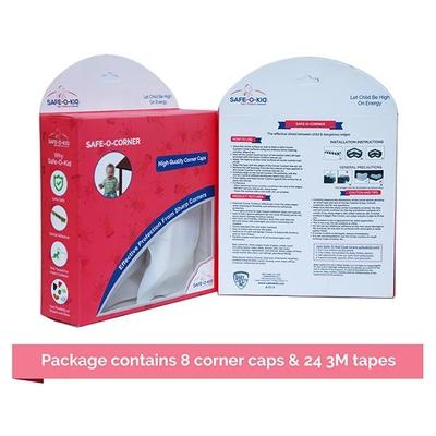 Baby Safety Inc High Quality Transparent Round Corner Caps (Pack of 8) - Baby Safety