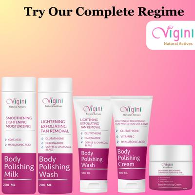 Vigini Lightening Brightening Sun Protection UVA & UVB Body Polishing Cream 50 ml - Lotions & Creams