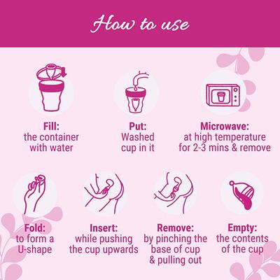 Bombae Reusable Menstrual Cup with Sterilizer Container (M) - Menstrual Cups