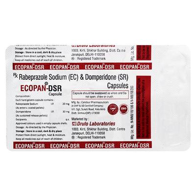 ECOPAN DSR Capsule 10's - Ulcer/Reflux/Flatulence-Aaa