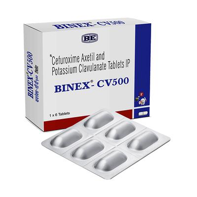 BINEX CV 500 Tablet 6's - Bacterial Infections-Cep